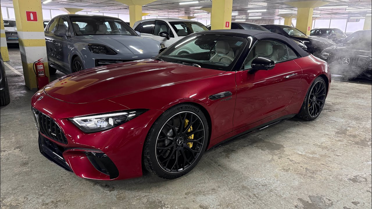 Обзор Mercedes-Benz SL63-585лс, 2022г, 5000км, цена 16.800.000 рублей.