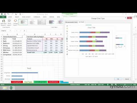 40 Microsoft Excel 2013 Essential Training Tutorial Chart Types - YouTube