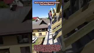 Smart Timber Framing Cut for Perfect Roof Beam Alignment #woodworking #wood #craftsmanship