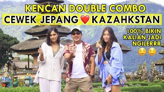 KENCAN SEHARI DENGAN GADIS JEPANG \u0026 KAZAHKSTAN 😍 TRYING MANY INDONESIAN FOOD FOR THE FIRST TIME! 🤤👍