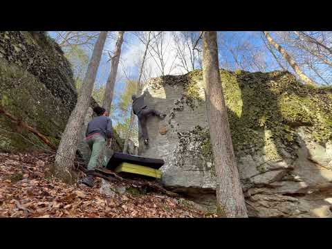 Gavin's Arete (V6/7), (Owen Hill), Stony Fork