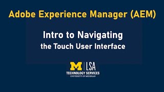 AEM Training: Navigate the Touch UI