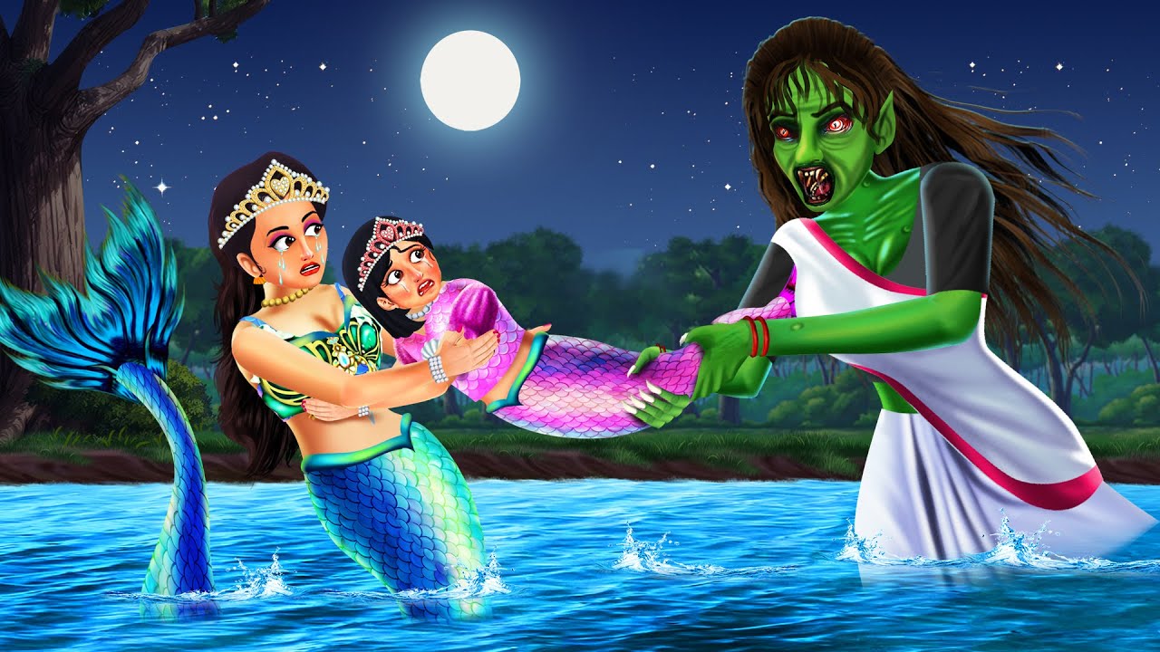 गर्भवती जलपरी माँ और चुड़ैल का कहर | Jalpari Ki Kahani | Jalpari cartoon