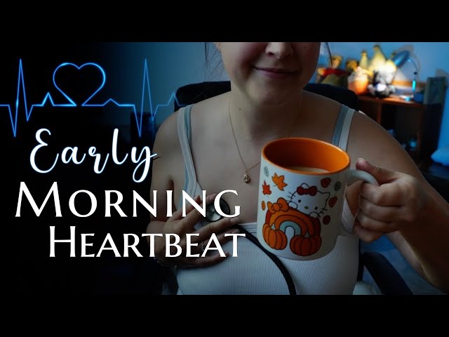 Female Heartbeat Early In The Morning With Coffee