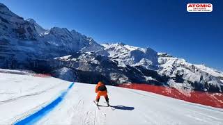 Wengen downhill Jan 13, 2024 - Race inspection with Gauthier de Tessières and the race course