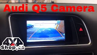 installation  Audi Q5 Oem fit backup camera Audi Concert radio by 4x4 shop Canada