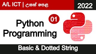 Famous 🔥 Python Programming | 2022 | SINHALA | Part 01 | A/L ICT | Basic, Comments & Dotted String Wealth