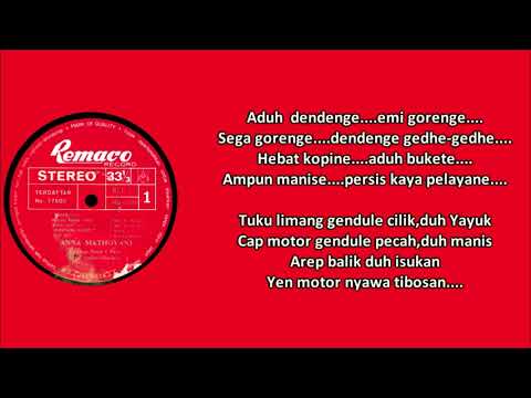 ANNA MATHOVANI - WARUNG POJOK (Cipt. H. Abdul Adjib) (1974)
