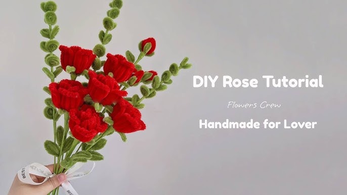 DIY Pipe Cleaners Kit - Blue Rose Flower