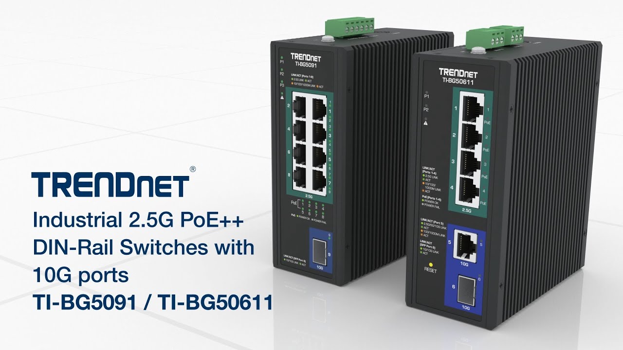 TRENDnet Industrial 2.5G PoE++ DIN-Rail Switches with 10G ports: TI ...