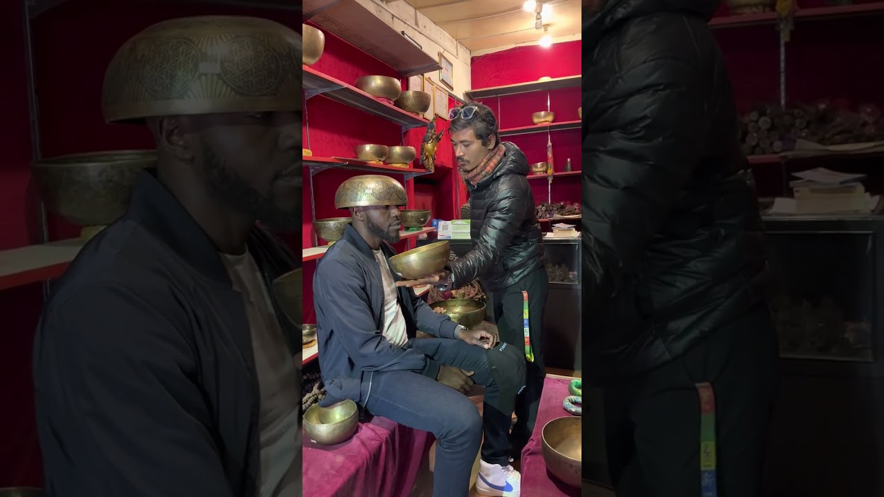 An African tries "sound healing" in Nepal