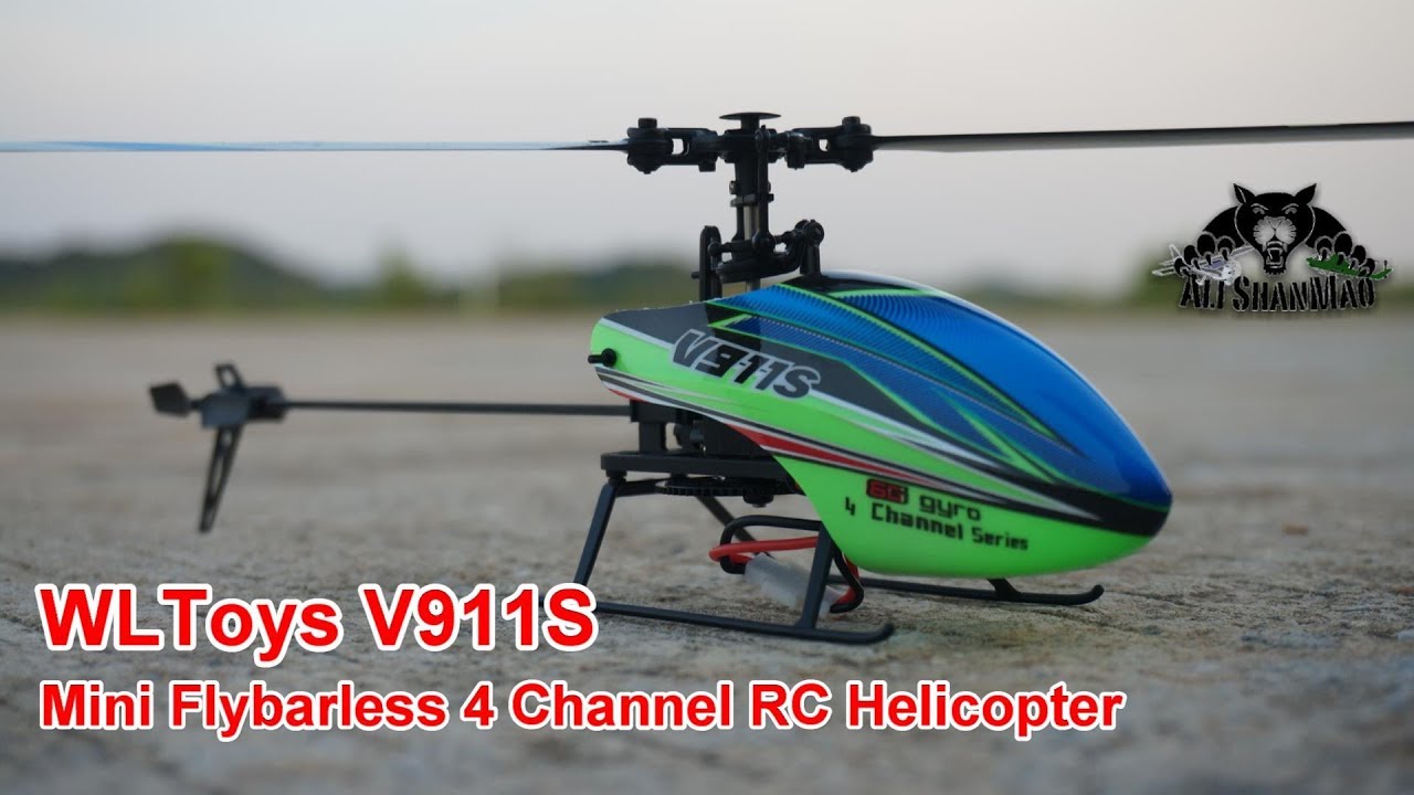WLtoys V911S 2.4G 4CH 6-Aixs Gyro Flybarless RC Helicopter RTF 
