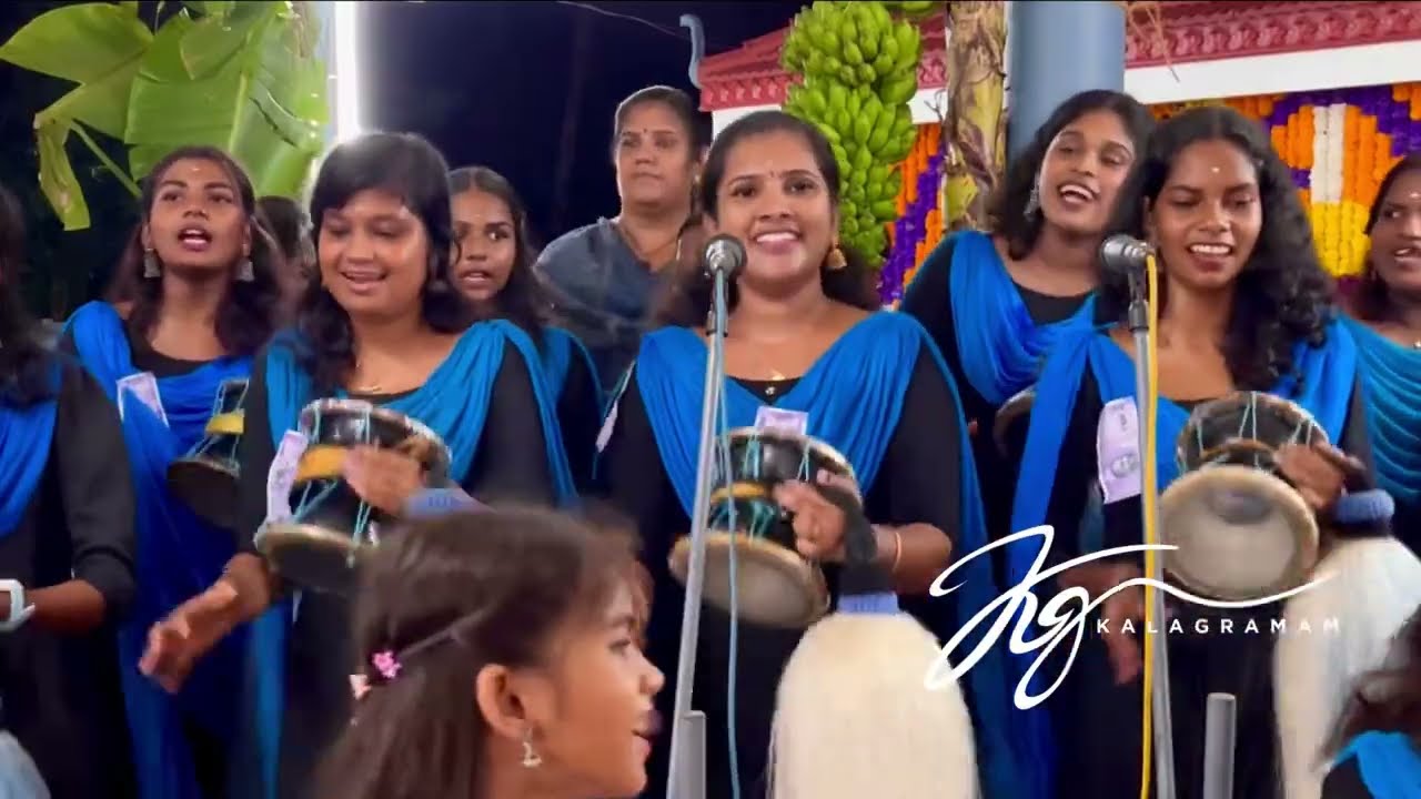 ആടാട് നടമാടാട് വടി വേലാ... ആതിര പാടുന്നു. ശ്രീശാസ്താ ആലപ്പാട്ട് 💙🖤#viralvídeo #chinthupattu