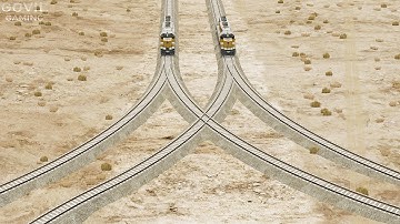 Trains Vs Weird Overlapping Rail Tracks - BeamNG.Drive