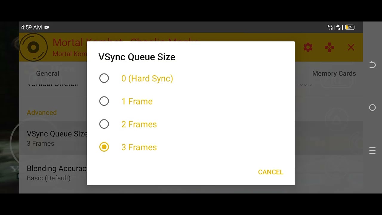 No lag best settings for mortal Kombat Shaolin monks on demonsx2 emulator