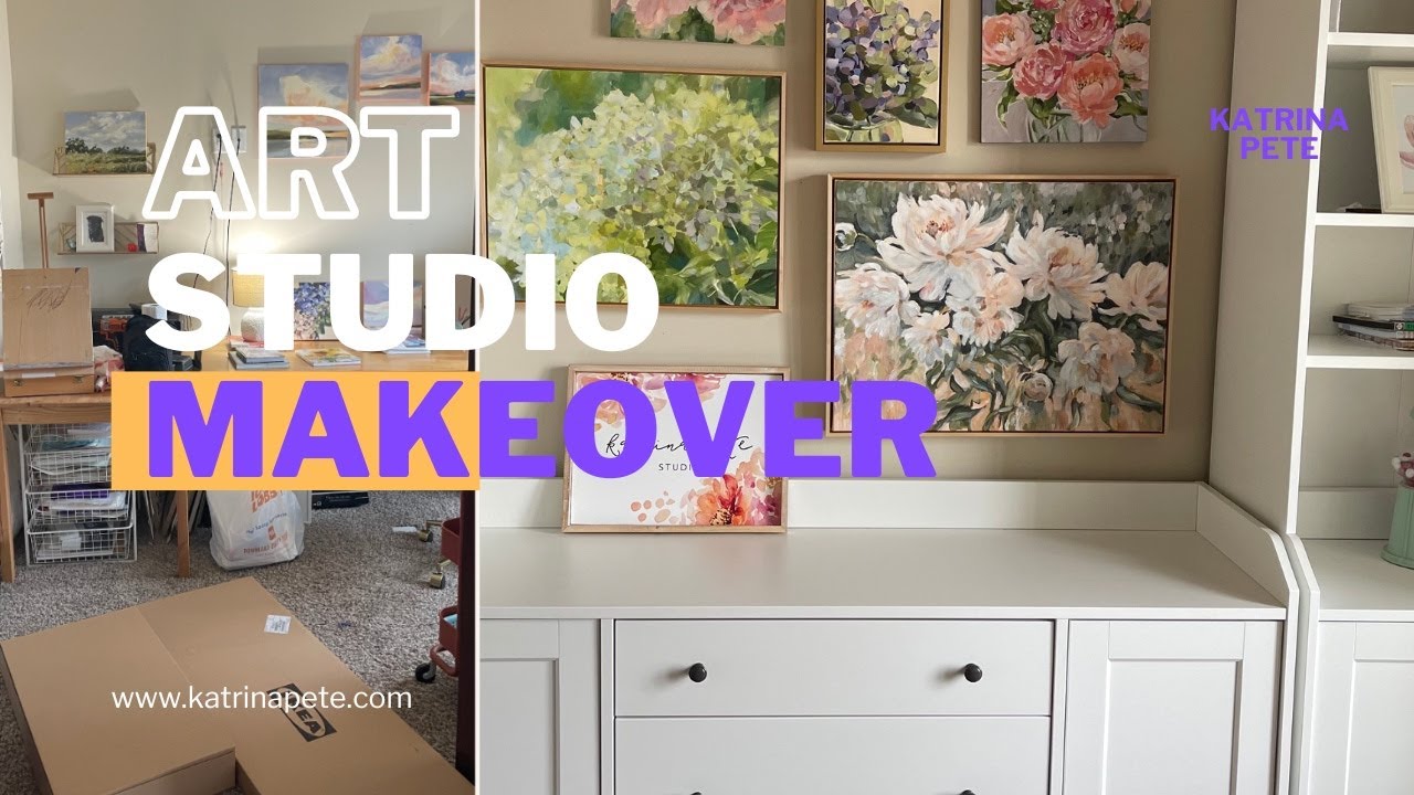 Home Art Studio Makeover - YouTube
