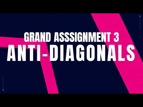 Python Problem: Anti Diagonals | Grand Assignment 3 | Python Coding Tips & Tricks | Nxtwave CCBP 4.0