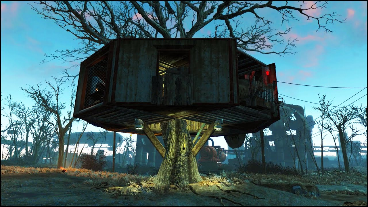 Treehouse Fort at County Crossing 🌳 Fallout 4 No Mods Shop Class YouTube