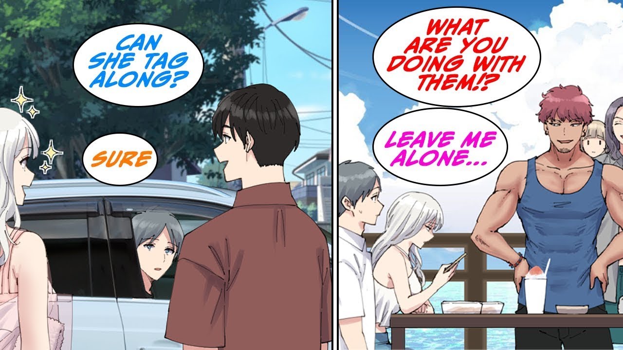 Went to the beach with my colleague and my sister, but then... [Manga Dub]