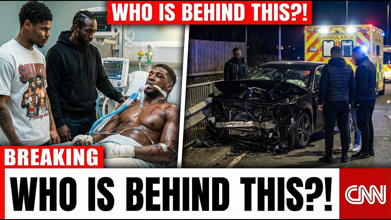 That’s Shocking: Shakur Stevenson Visits Anthony Joshua After Reported Car Crash Scare