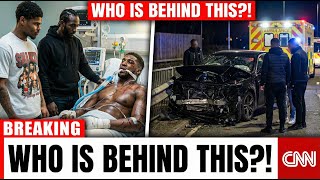 Thats Shocking Shakur Stevenson Visits Anthony Joshua After Reported Car Crash Scare