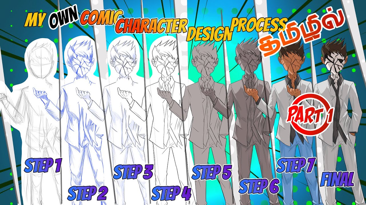 How I Create My Own Character |Step by Step | தமிழ்|Part 1 # ...