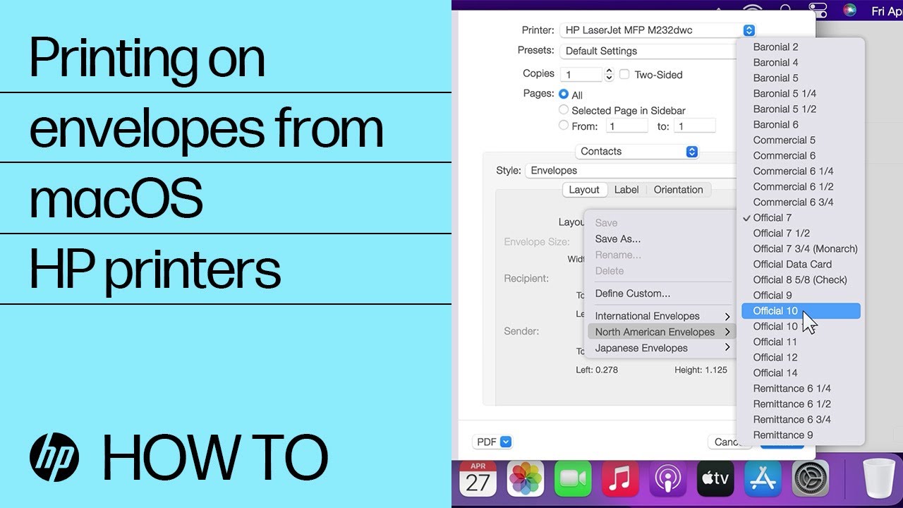 How to Print on Envelopes from macOS