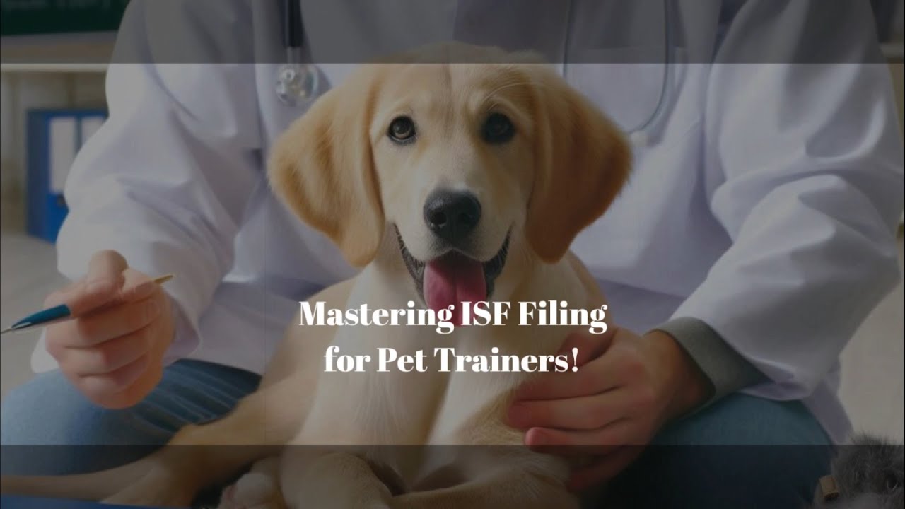 Mastering ISF Filing for Pet Trainers! - YouTube