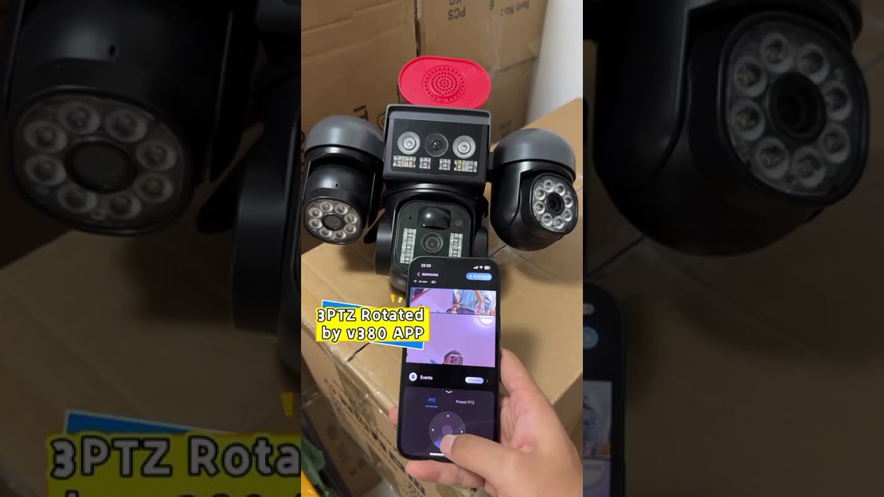 All 3lens Rotated View Point 12mp Auto Tracking Rotational Camera
