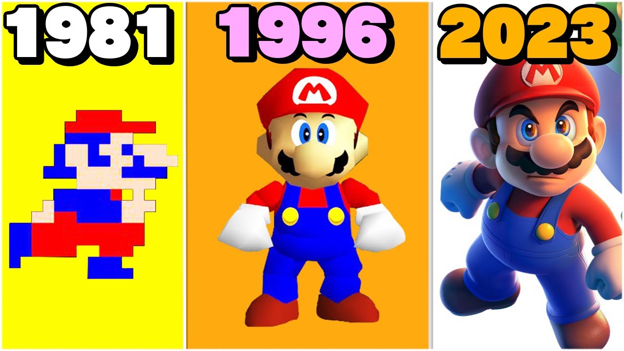 EVOLUÇÃO DO MARIO NOS GAMES (ORDEM CRONOLÓGICA) 