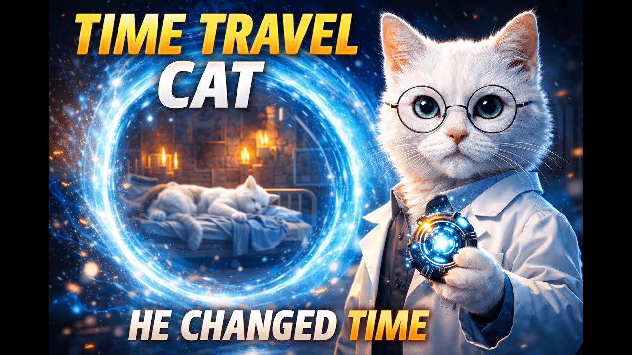 Time Travel Scientist Cat Saves a Life | Emotional Cat Story | No Humans 🐱⏳|Cutie Paw