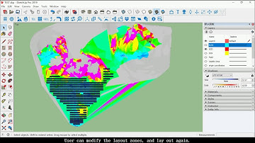 1.6 Array layout  --- Layout Selected (3D design for complex terrain PV plant)