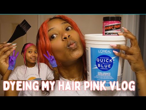 dyeing my hair pink vlog!