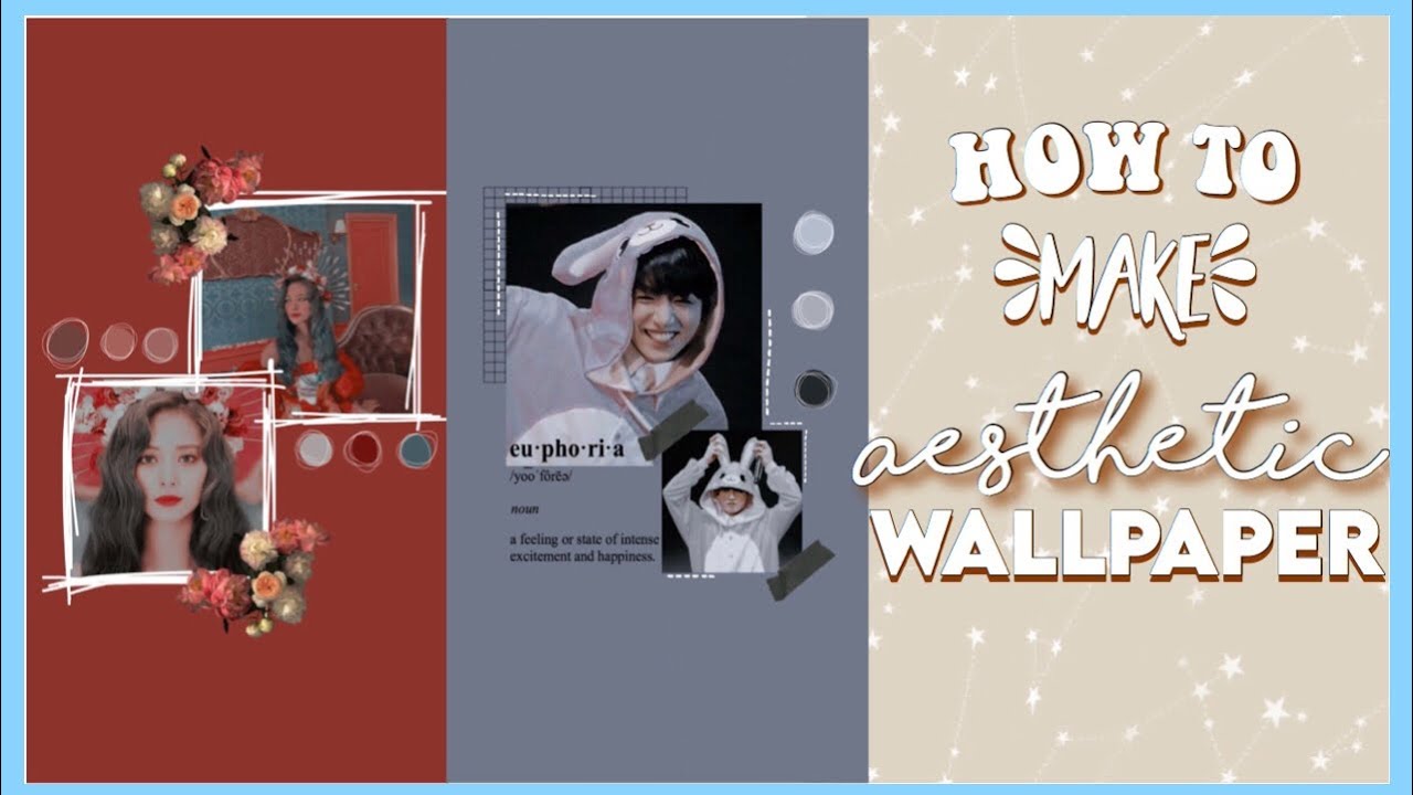 How to make aesthetic wall paper *•kpop•* YouTube