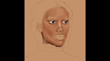 Procreate time lapse, digital portrait painting illustration