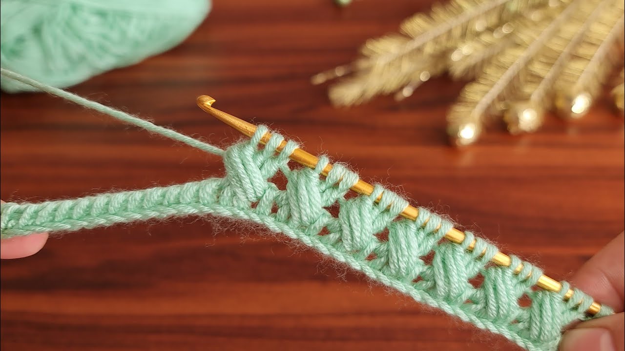 Wow!...  Super Easy Tunisian Knitting - Tunus İşi Örgü Modeline Bayılacaksınız...