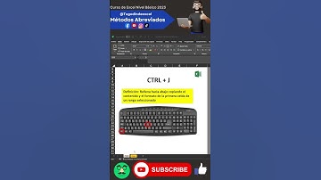 #SHORTS Curso Excel Básico, Método Abreviado: " Ctrl + J "
