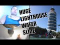 Lighthouse water slide full ride  pov  xelh park tulum mexico