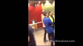 Loudmouth in McDonald gets Knocked Out