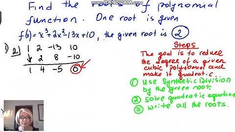 How to find all Zeros of a Polynomial when ONE zero (root) is given. Part 1.