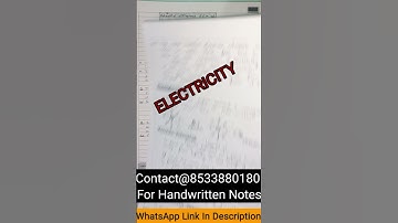 Electricity Handwritten Notes pdf class 10th Science Handwritten Notes Chapter-12 physics science