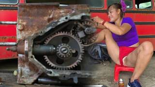 Amazing 18-Year-Old Genius Girl Repairs and Restores a Broken Diesel Engine That Wouldn’t Start