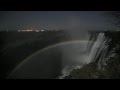 Moonbow lunar rainbow timelapse at victoria falls zambia