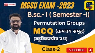 B.Sc.-1st Year/Semester-I/MGSU/Permutation/MCQ/Class-2/Jangir Sir