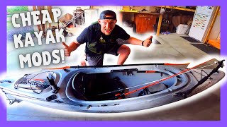 CHEAP Sit Inside Kayak Fishing Modifications | DIY Kayak Set Up