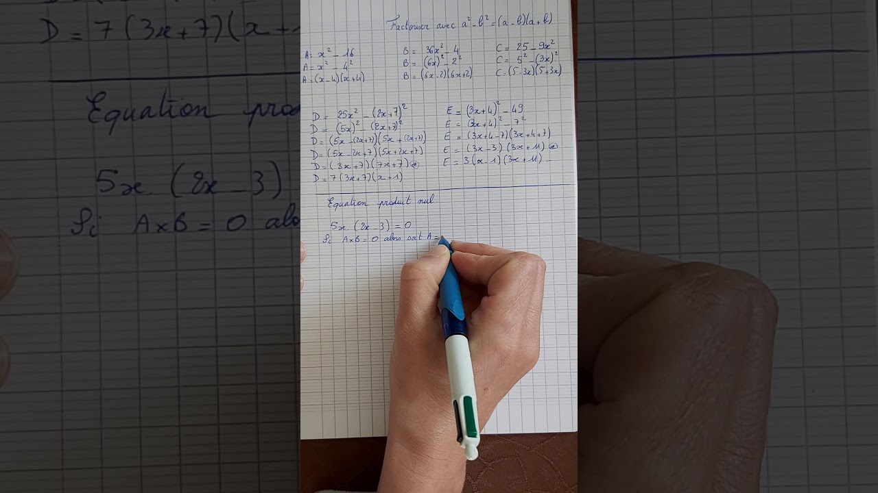 Équations produit - YouTube