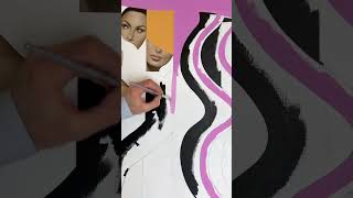 Acrylic Painting Process | Abstract Portrait On Canvas