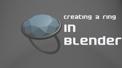 How to create a ring in blender (the easiest way!)