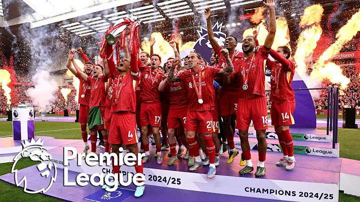 Liverpool lift Premier League trophy as 2024-25 champions (FULL CEREMONY) | NBC Sports