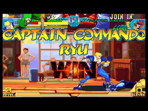 Marvel vs Capcom 1 ( Arcade ) - Ryu / Captain Commando Playthrough ( Apr 8, 2023 )